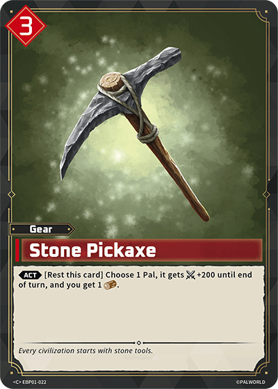 Stone Pickaxe EBP01-022 C Dawn of Palpagos Near Mint