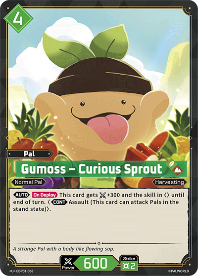 Gumoss – Curious Sprout EBP01-058 U Dawn of Palpagos Near Mint