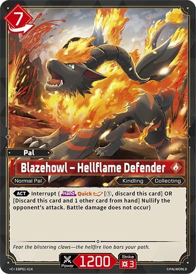 Blazehowl – Hellflame Defender EBP01-014 C Dawn of Palpagos Near Mint