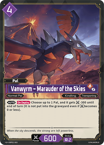 Vanwyrm – Marauder of the Skies EBP01-083 U Dawn of Palpagos Near Mint