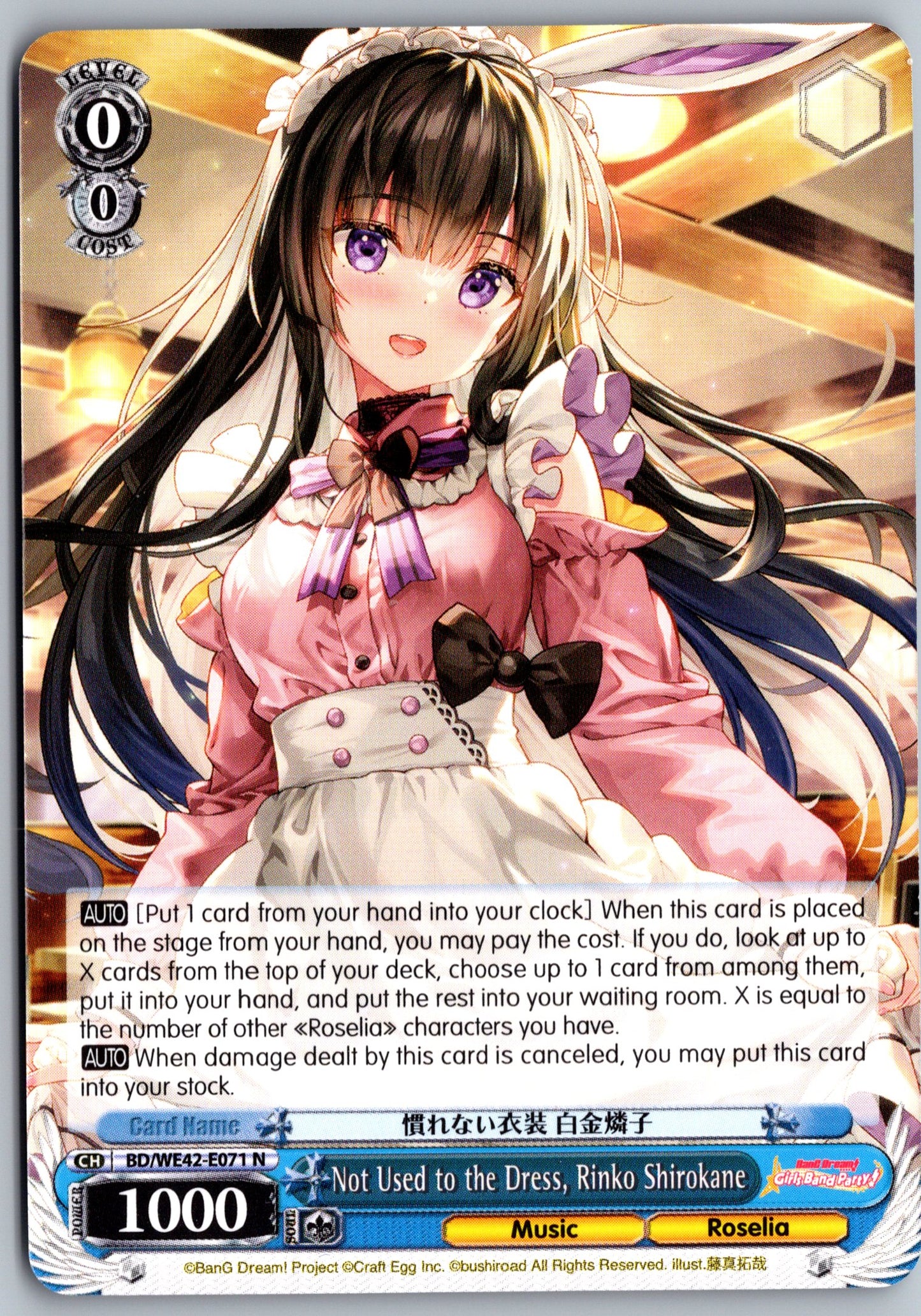 Not Used to the Dress, Rinko Shirokane