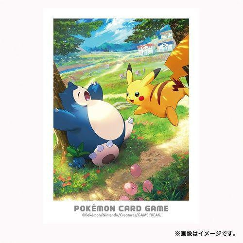 Pokemon Card Game Card Sleeve: Kanto Adventure Pikachu & Snorlax (64-Pack)