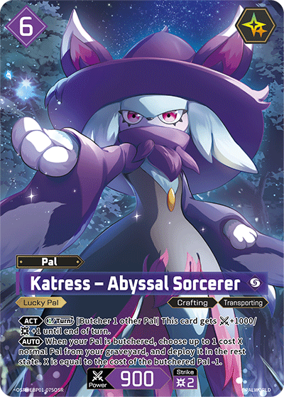 Katress – Abyssal Sorcerer EBP01-075OSR OSR Palworld Dawn of Palpagos NM
