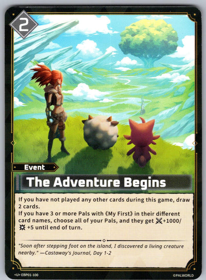 The Adventure Begins EBP01-100 U Palworld Dawn of Palpagos Near Mint