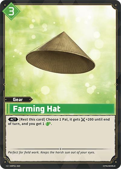 Farming Hat EBP01-069 C Dawn of Palpagos Near Mint