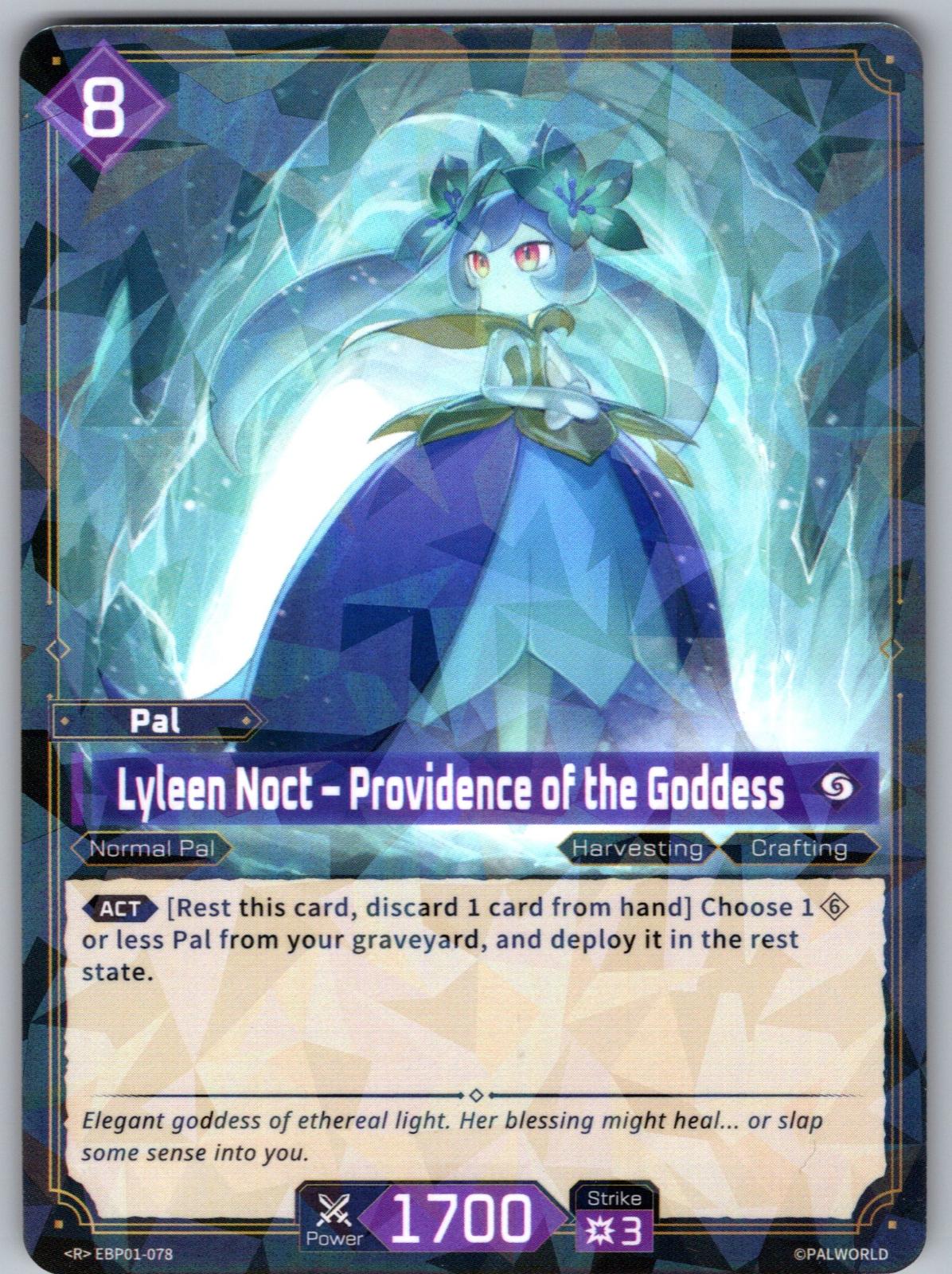 Lyleen Noct – Providence of the Goddess EBP01-078 R Palworld Dawn of Palpagos NM