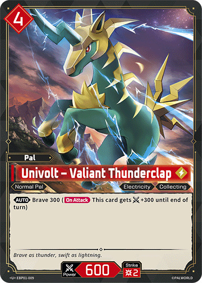Univolt – Valiant Thunderclap EBP01-009 U Dawn of Palpagos Near Mint
