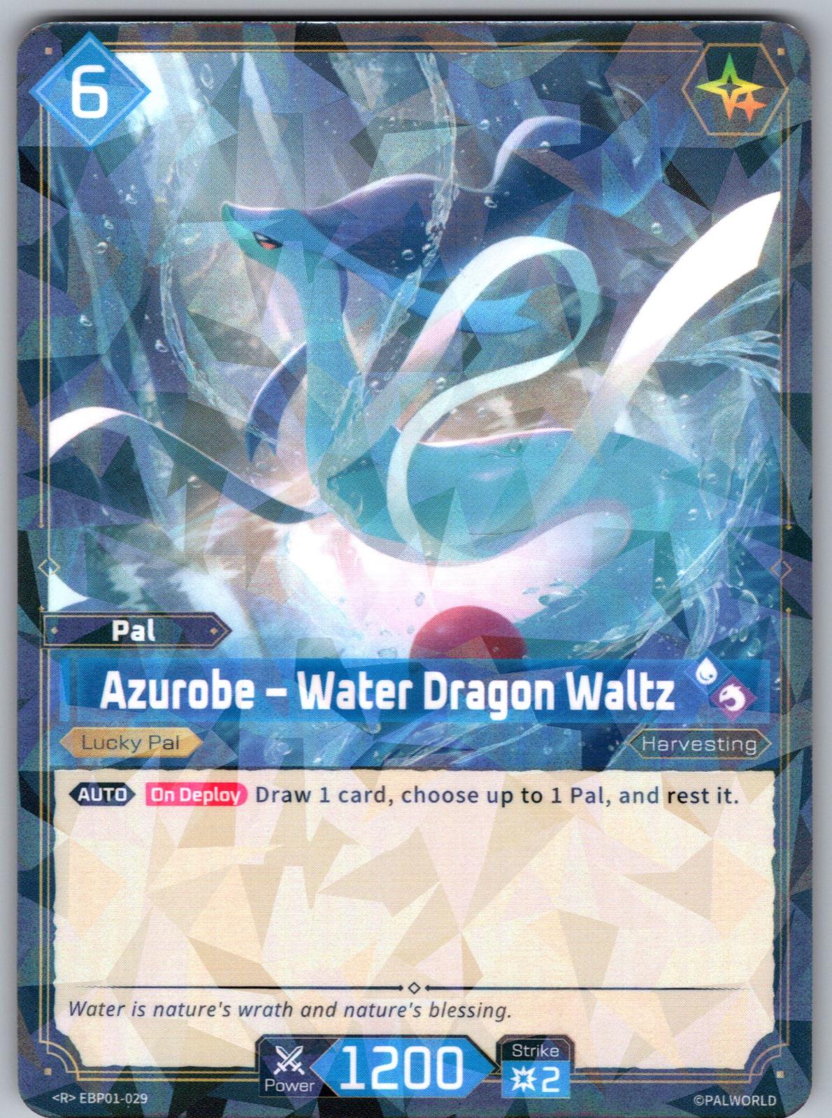 Azurobe – Water Dragon Waltz EBP01-029 R Palworld Dawn of Palpagos Near Mint
