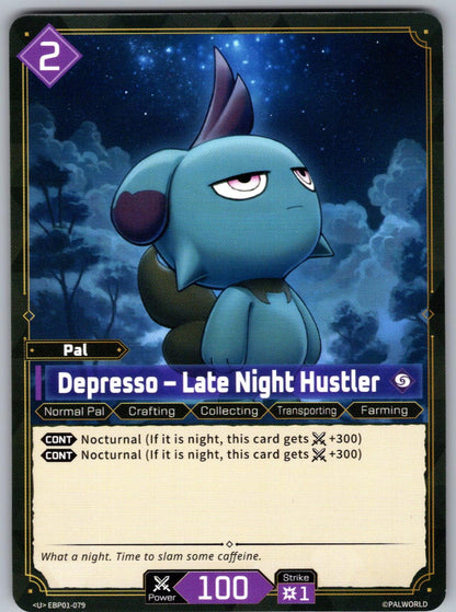 Depresso – Late Night Hustler EBP01-079 U Palworld Dawn of Palpagos Near Mint