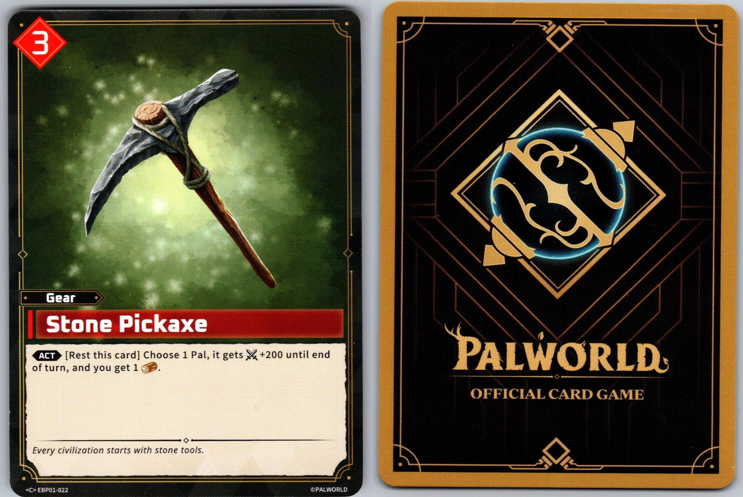 Stone Pickaxe EBP01-022 C Palworld Dawn of Palpagos Near Mint