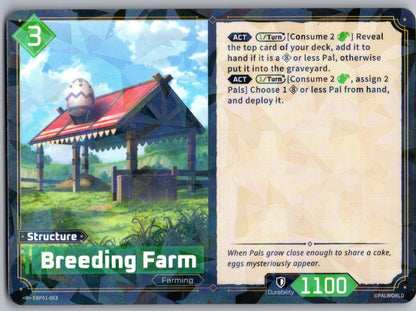 Breeding Farm EBP01-063 R Palworld Dawn of Palpagos Near Mint