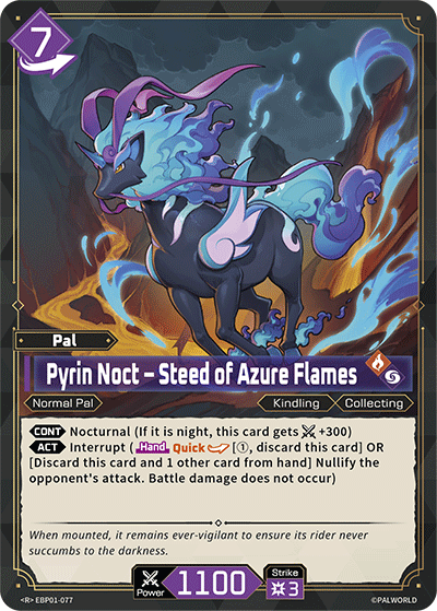 Pyrin Noct – Steed of Azure Flames EBP01-077 R Dawn of Palpagos Near Mint
