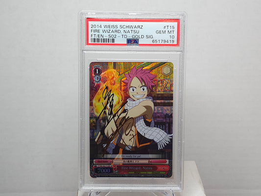 Weiss Schwarz TCG - Fire Wizard, Natsu SP FT/EN-S02-T15SP PSA 10