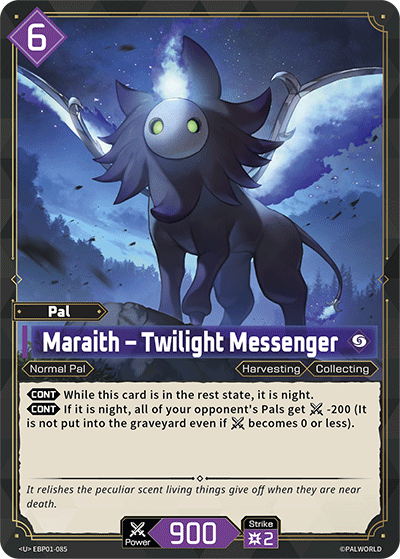 Maraith – Twilight Messenger EBP01-085 U Palworld Dawn of Palpagos Near Mint