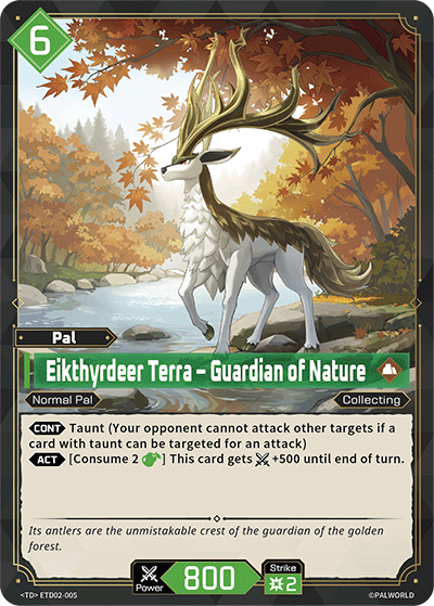 Eikthyrdeer Terra – Guardian of Nature ETD02-005 Palworld TD "DoPGreenPurple" NM
