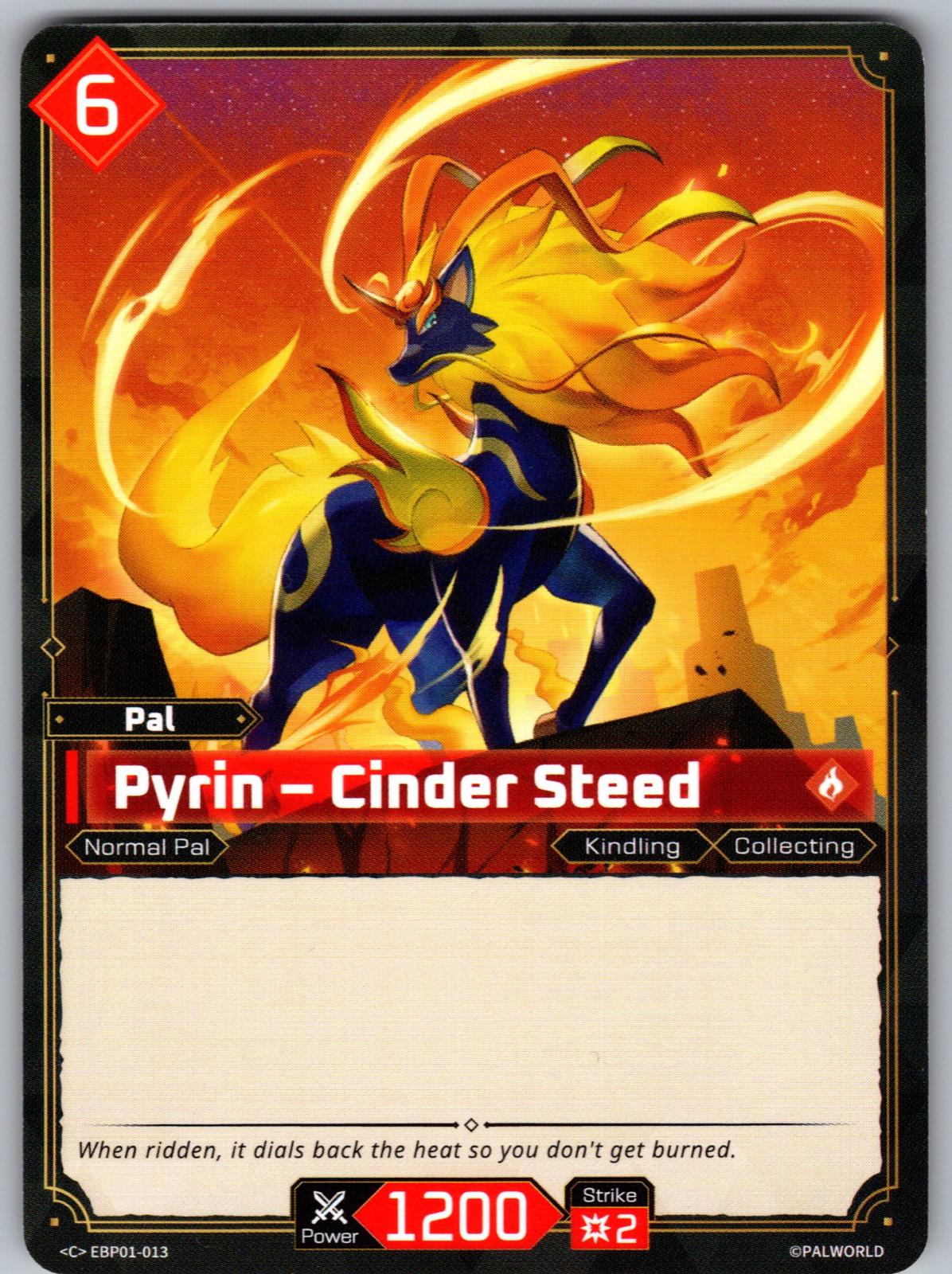 Pyrin – Cinder Steed EBP01-013 C Palworld Dawn of Palpagos Near Mint