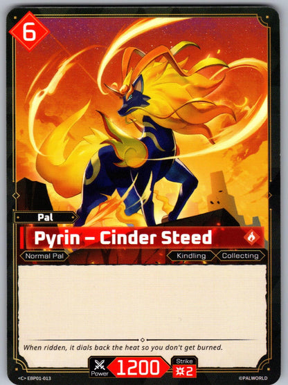 Pyrin – Cinder Steed EBP01-013 C Palworld Dawn of Palpagos Near Mint