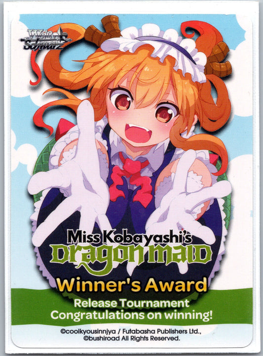 Miss Kobayashi's Dragon Maid Winner's Award Promo Cards NM