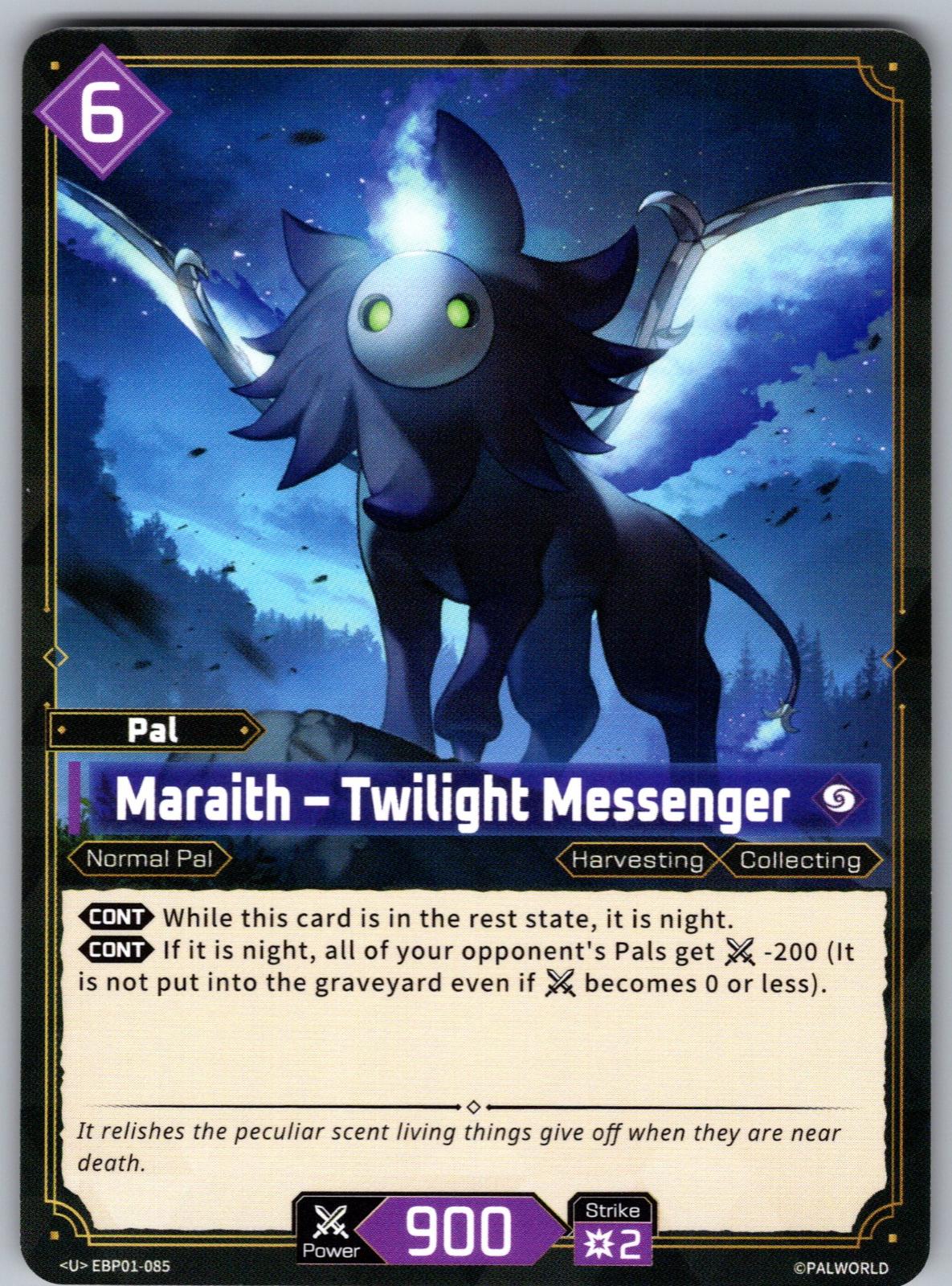Maraith – Twilight Messenger EBP01-085 U Palworld Dawn of Palpagos Near Mint