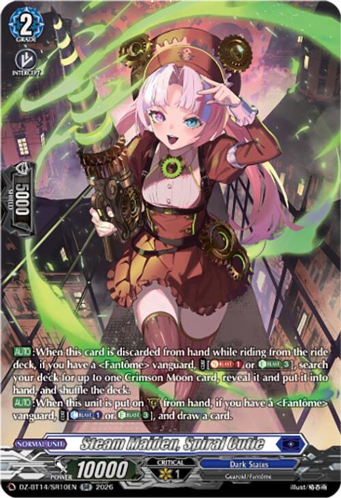 Steam Maiden, Spiral Cutie (SR) DZ-BT14/SR10EN Cardfight!! Vanguard DZ-BT14: Envoys of the Crimson Moon NM