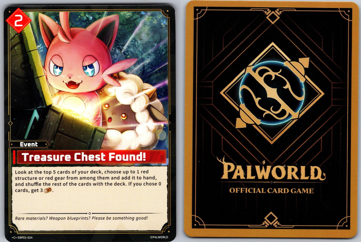Treasure Chest Found! EBP01-024 C Palworld Dawn of Palpagos Near Mint