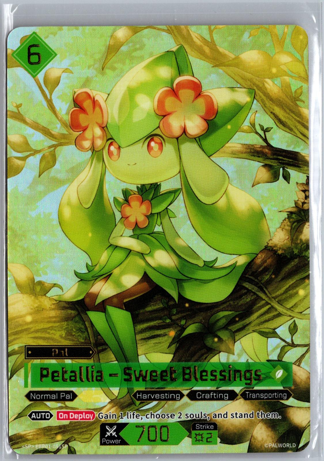 Petallia – Sweet Blessings EBP01-051SP SP Palworld Dawn of Palpagos NM