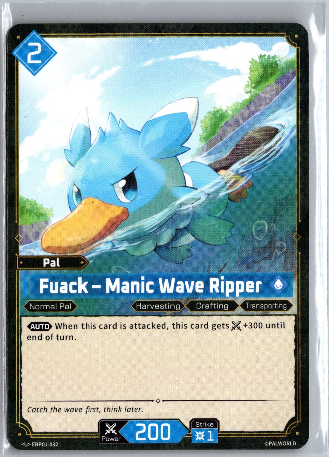 Fuack – Manic Wave Ripper EBP01-032 U Dawn of Palpagos Near Mint