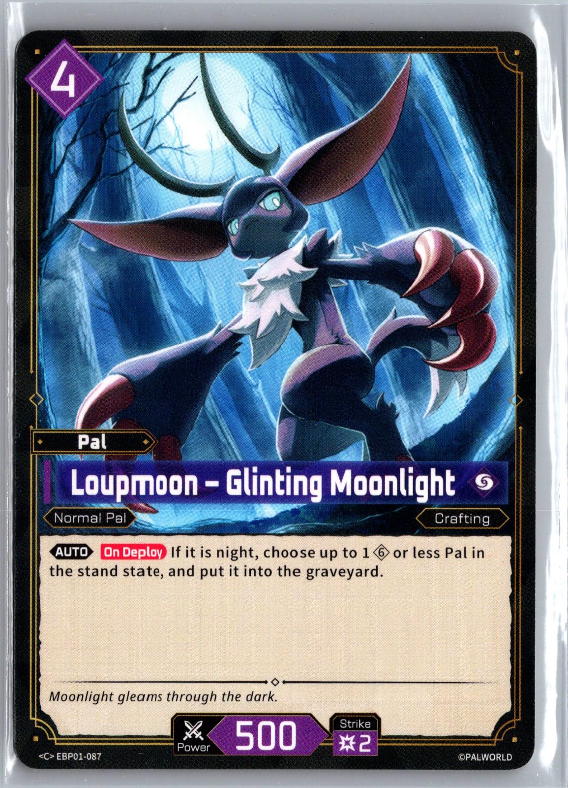 Loupmoon – Glinting Moonlight EBP01-087 C Dawn of Palpagos Near Mint
