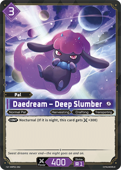 Daedream – Deep Slumber EBP01-082 U Palworld Dawn of Palpagos Near Mint