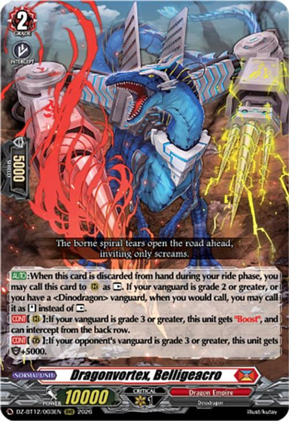 Dragonvortex, Belligeacro DZ-BT12/003EN Cardfight!! Vanguard DZ-BT12: Chasm of Lost Souls NM