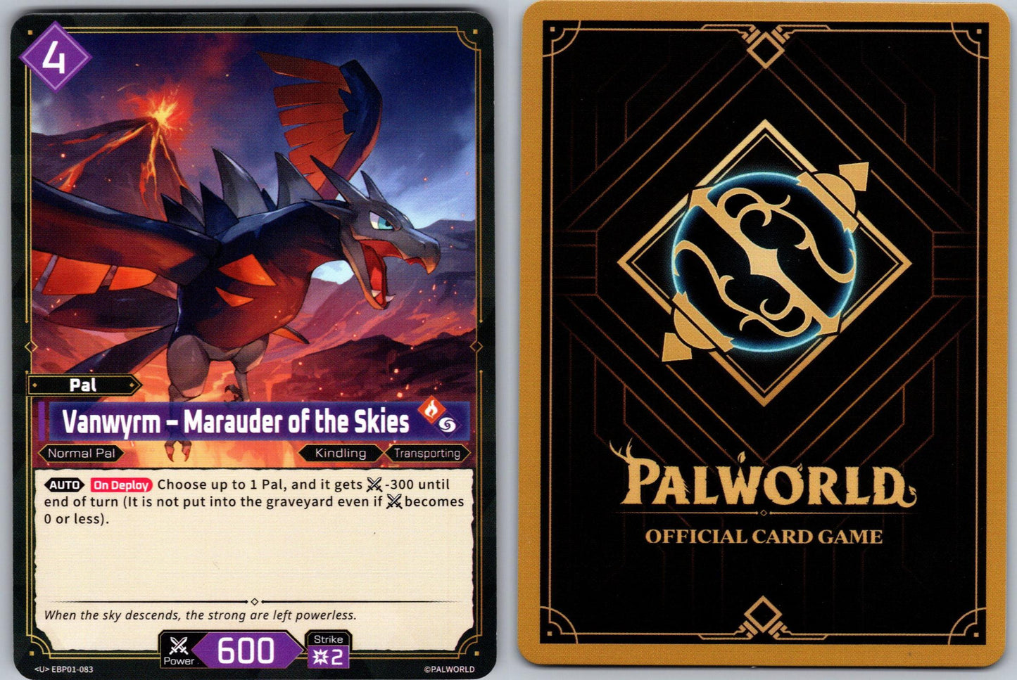 Vanwyrm – Marauder of the Skies EBP01-083 U Palworld Dawn of Palpagos Near Mint