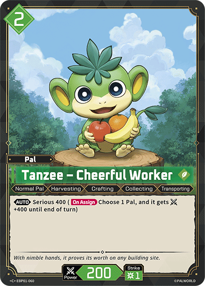 Tanzee – Cheerful Worker EBP01-060 C Palworld Dawn of Palpagos Near Mint