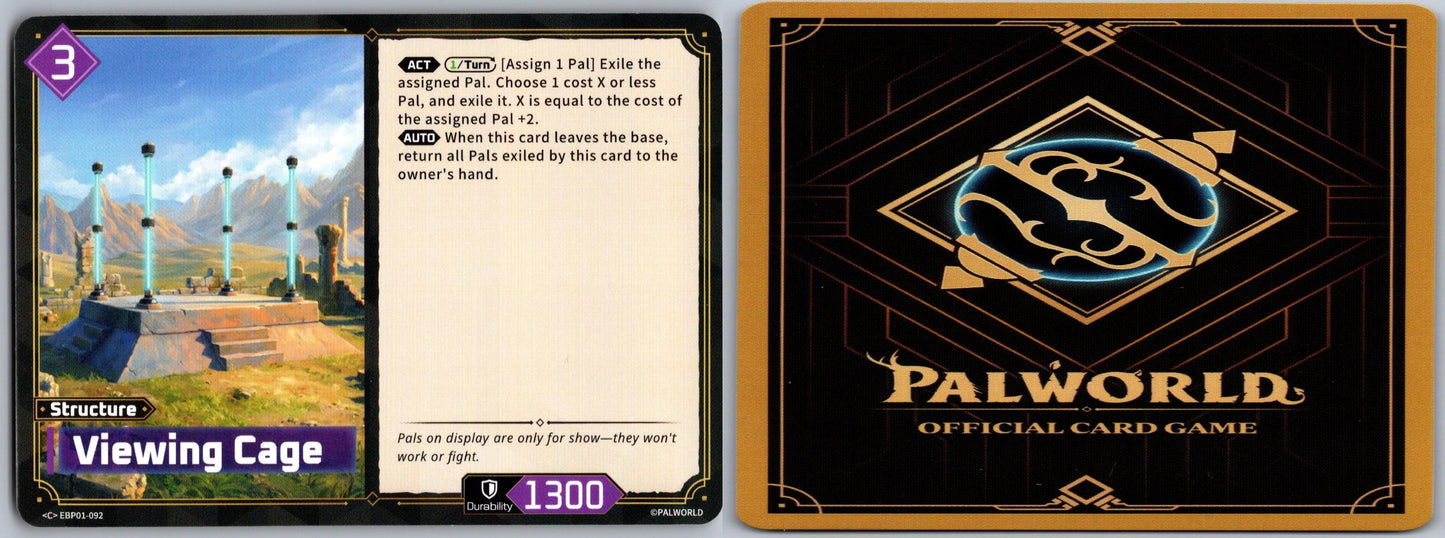 Viewing Cage EBP01-092 C Palworld Dawn of Palpagos Near Mint