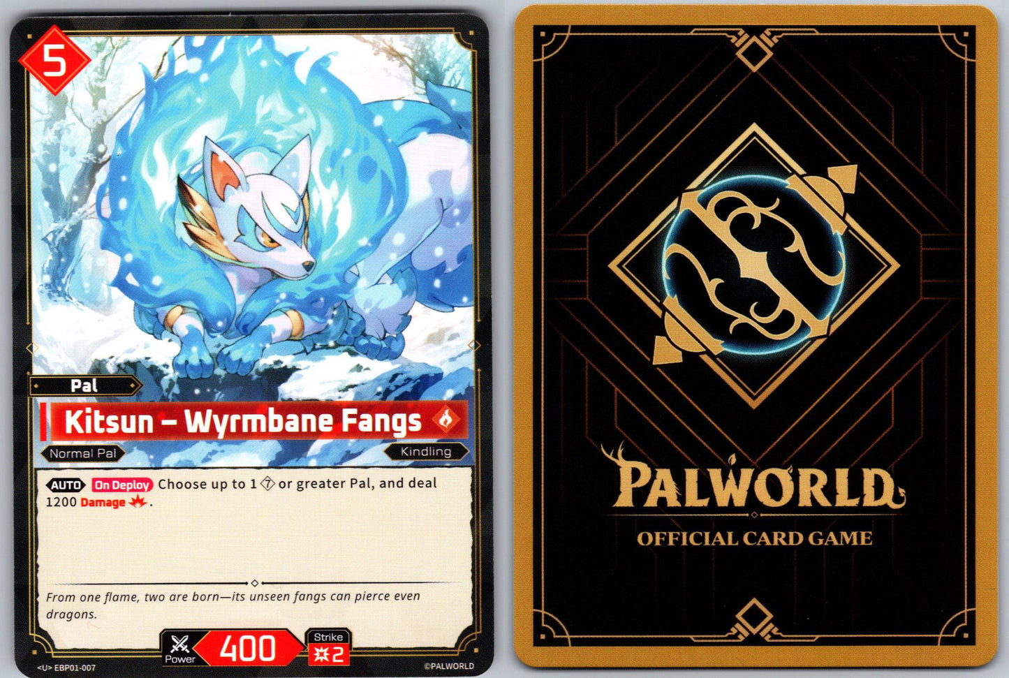 Kitsun – Wyrmbane Fangs EBP01-007 U Palworld Dawn of Palpagos Near Mint