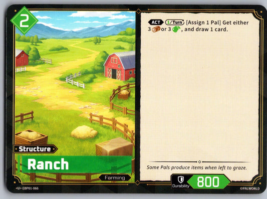 Ranch EBP01-066 U Palworld Dawn of Palpagos Near Mint