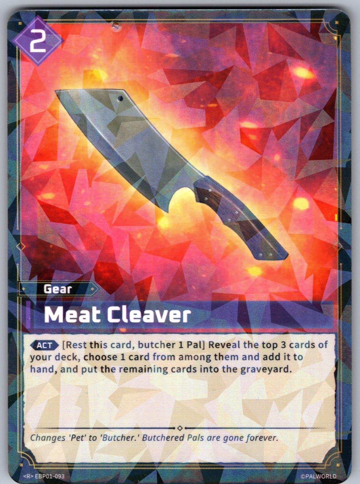 Meat Cleaver EBP01-093 R Palworld Dawn of Palpagos Near Mint