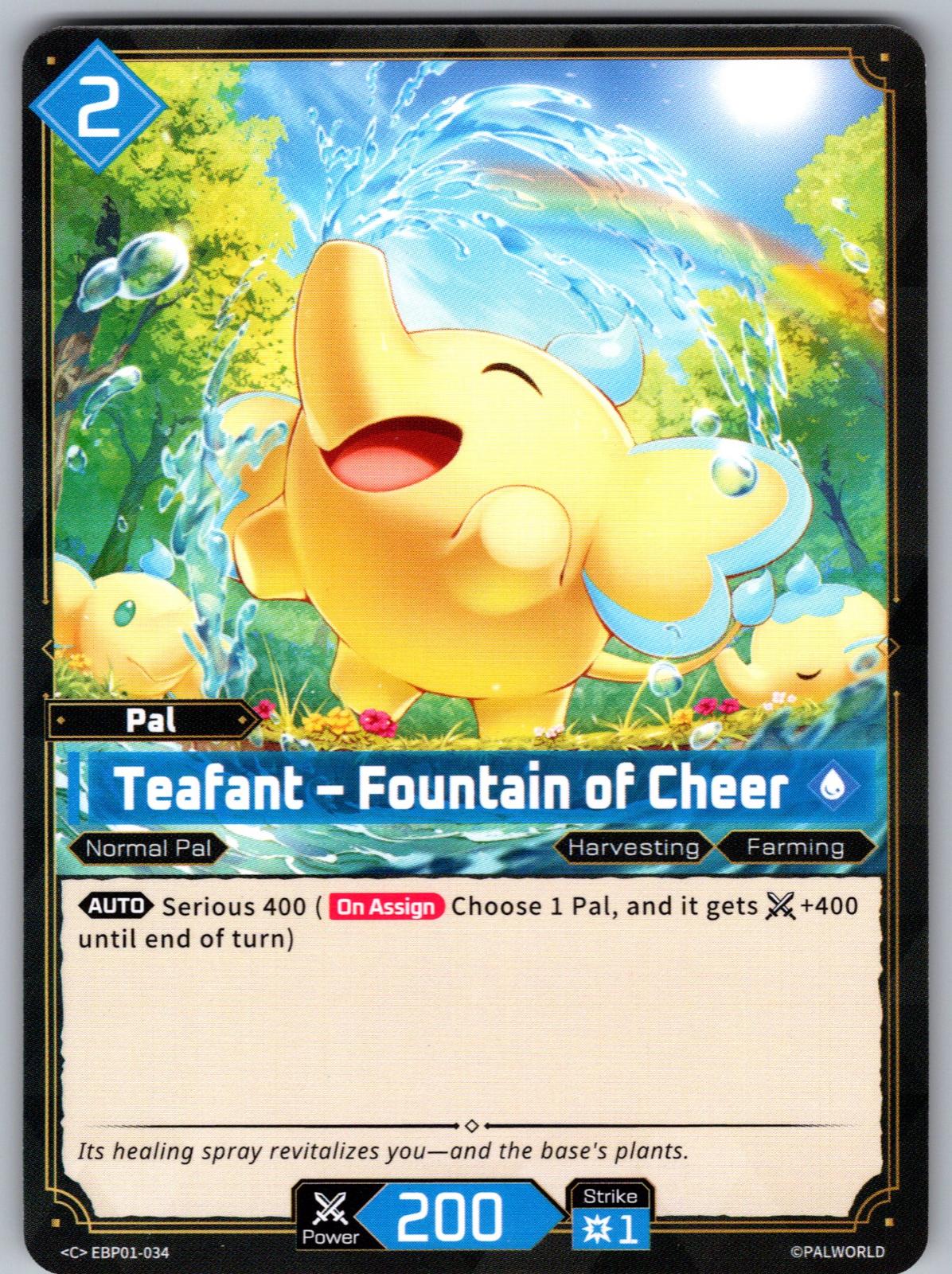 Teafant – Fountain of Cheer EBP01-034 C Palworld Dawn of Palpagos Near Mint