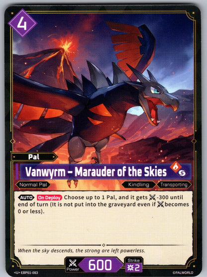 Vanwyrm – Marauder of the Skies EBP01-083 U Palworld Dawn of Palpagos Near Mint