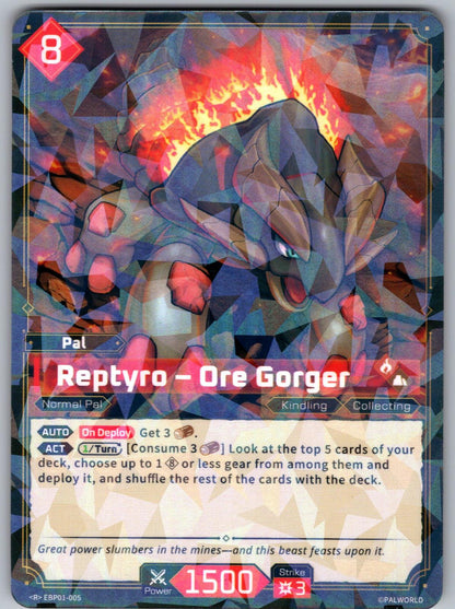 Reptyro – Ore Gorger EBP01-005 R Palworld Dawn of Palpagos Near Mint