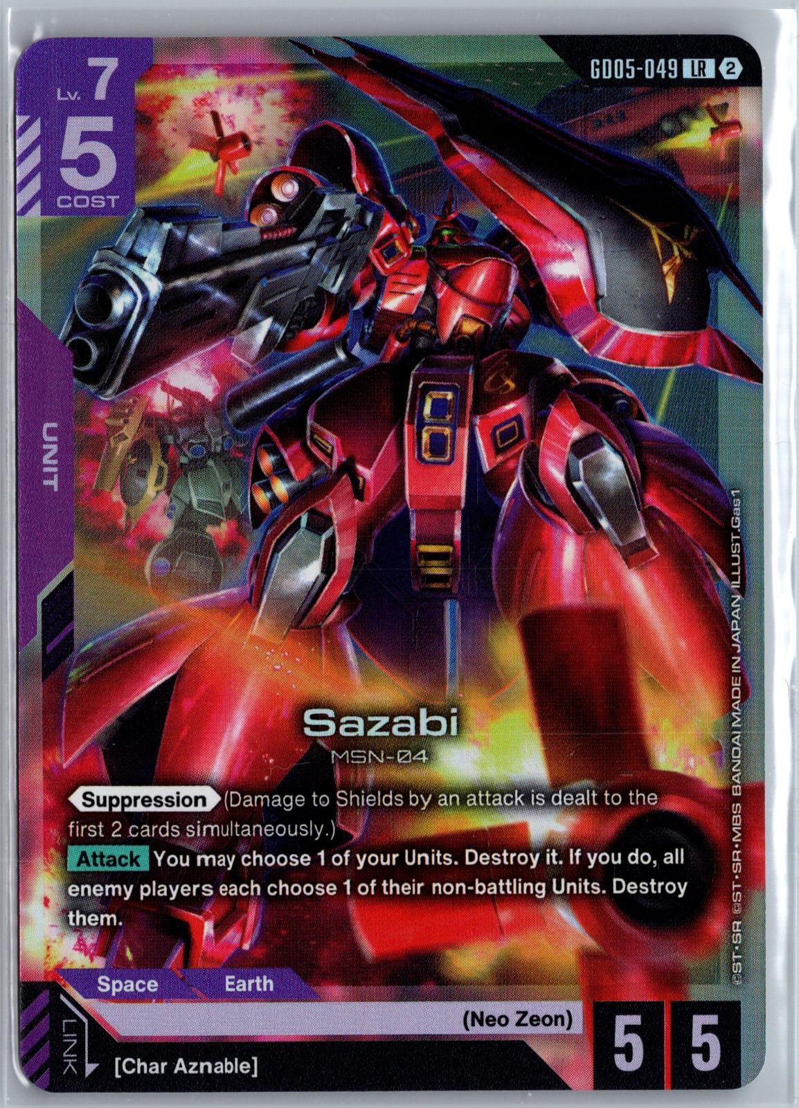 Sazabi (GD05-049) GD05-049 LR Freedom Ascension Holo Near Mint