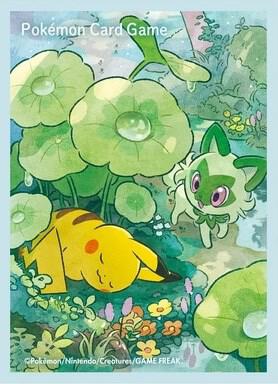 Pokemon Card Game Card Sleeve: Pikachu and Sprigatito (64-Pack)