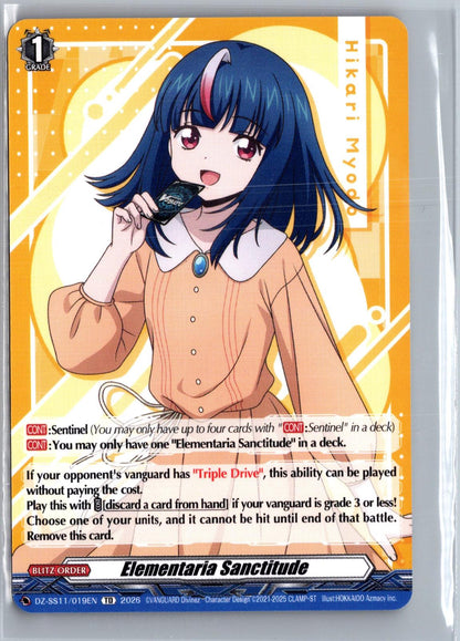 Elementaria Sanctitude DZ-SS11/019EN Cardfight!! Vanguard DZ-SS11: Master Deckset -Hikari Myodo- NM
