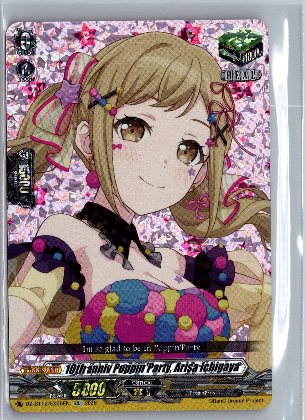 10th anniv Poppin'Party, Arisa Ichigaya DZ-BT12/EX05EN Cardfight!! Vanguard DZ-BT12: Chasm of Lost Souls NM