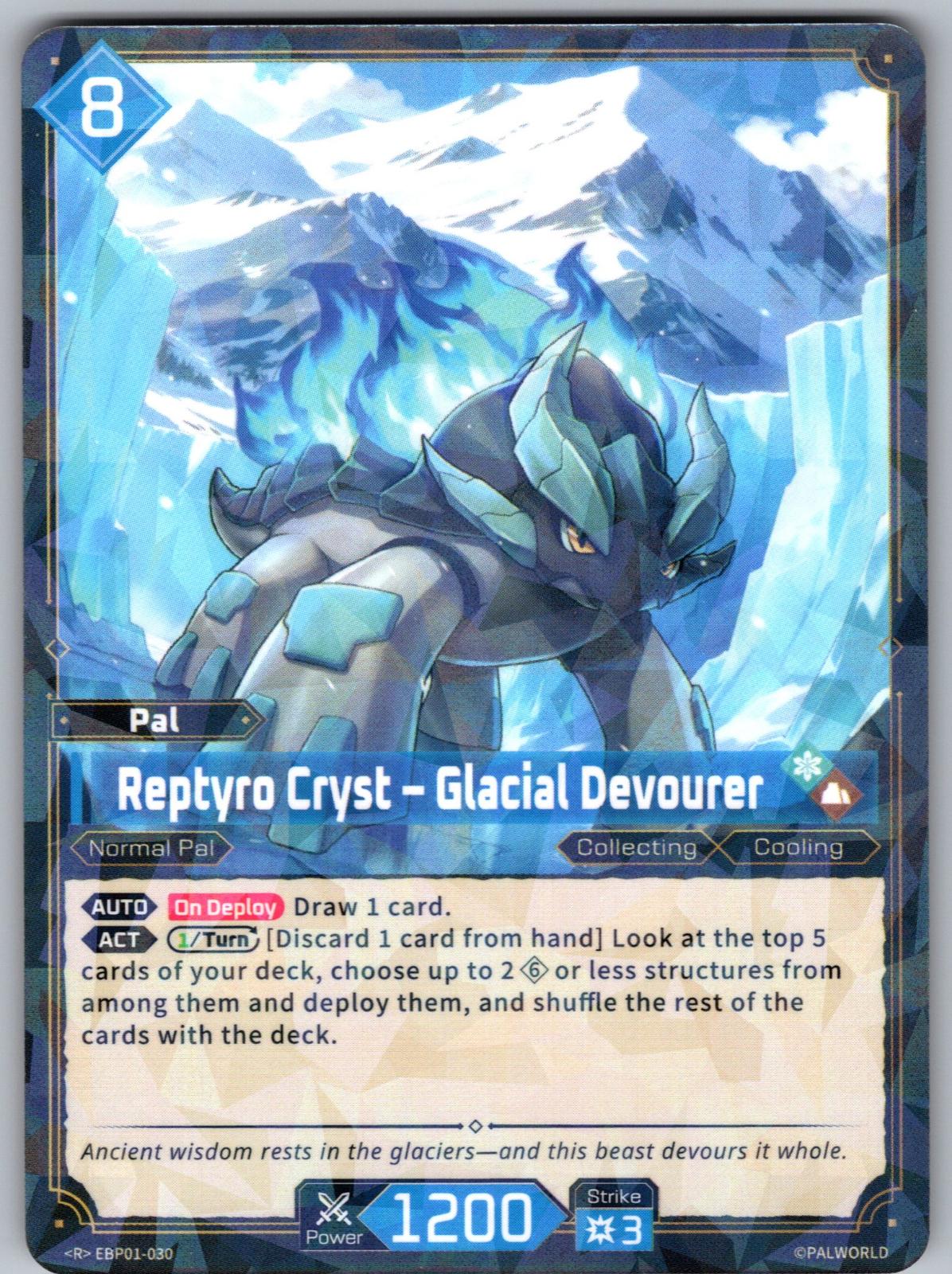 Reptyro Cryst – Glacial Devourer EBP01-030 R Palworld Dawn of Palpagos Near Mint