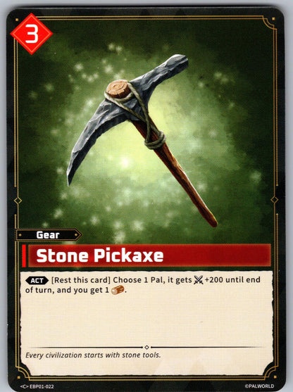 Stone Pickaxe EBP01-022 C Palworld Dawn of Palpagos Near Mint