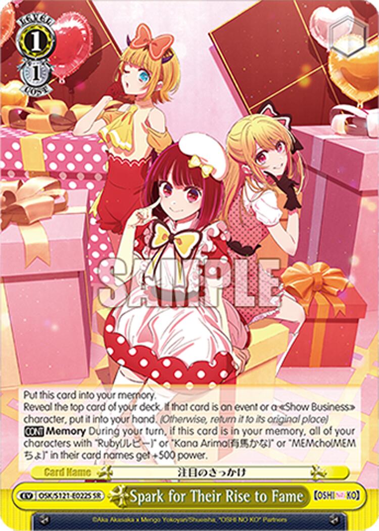 Spark for Their Rise to Fame (SR)