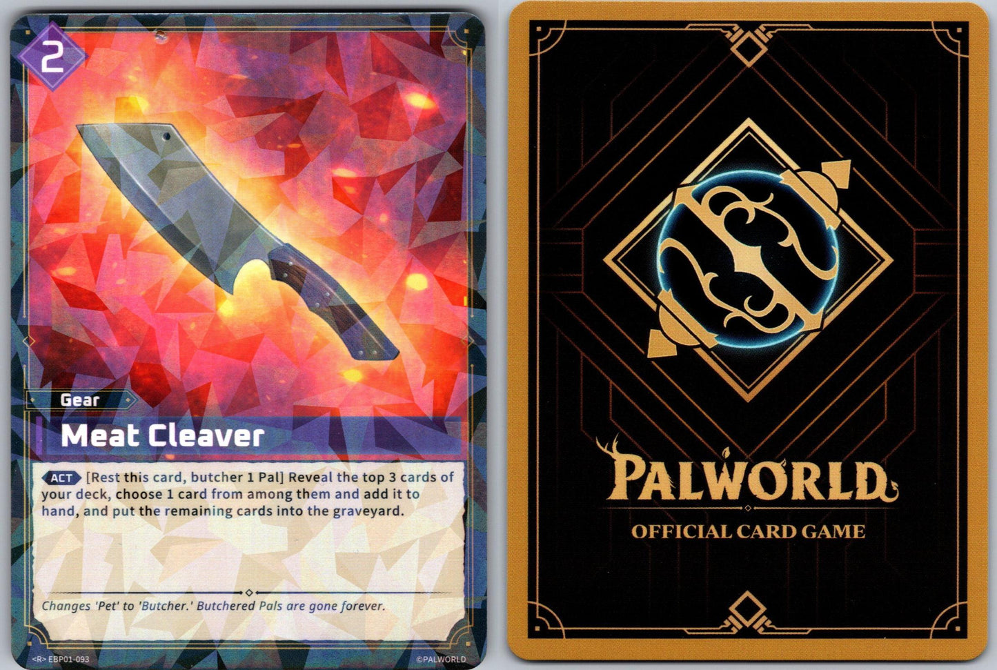 Meat Cleaver EBP01-093 R Palworld Dawn of Palpagos Near Mint