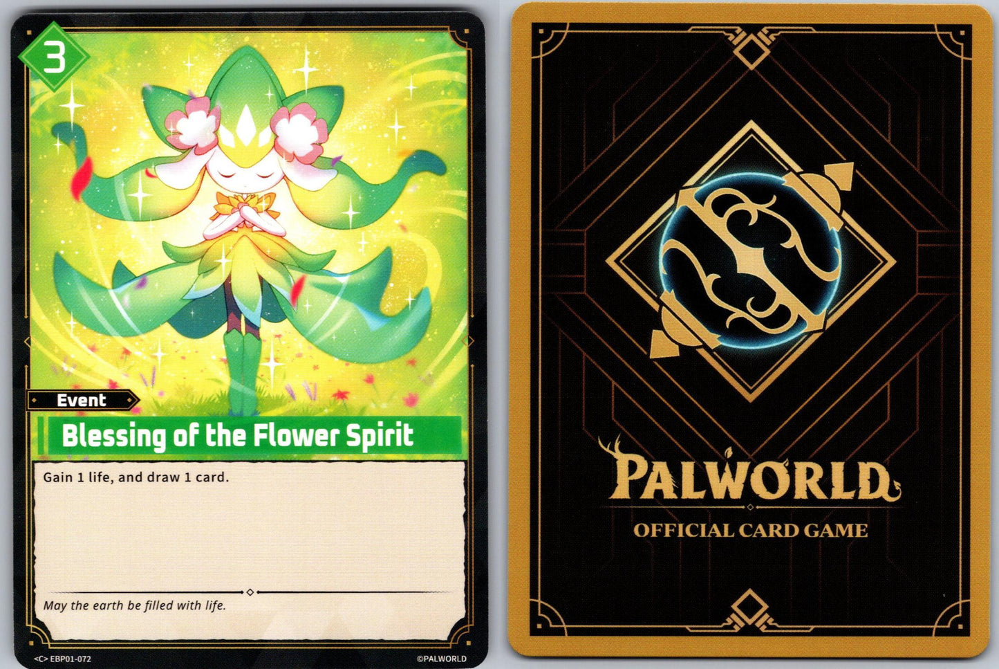 Blessing of the Flower Spirit EBP01-072 C Palworld Dawn of Palpagos Near Mint
