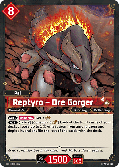 Reptyro – Ore Gorger EBP01-005 R Dawn of Palpagos Near Mint