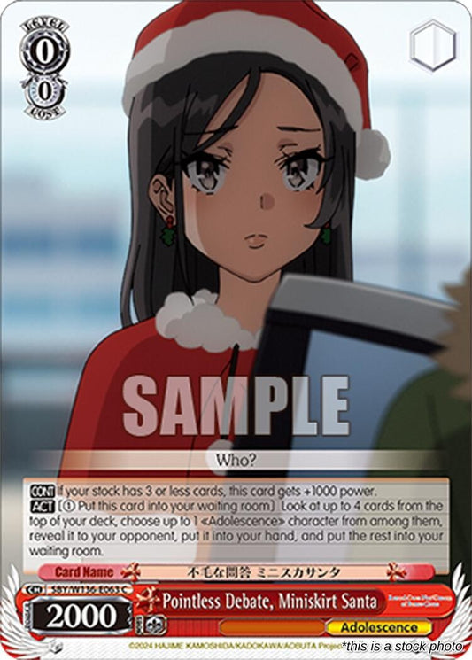Pointless Debate, Miniskirt Santa
